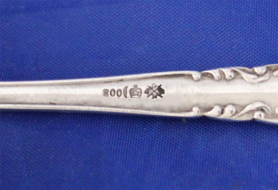 Juego de cuatro cucharas de té antiguas alemanas 800 plata Art Nouveau Geb.Koberlin c.1900 Foto 4 de 4