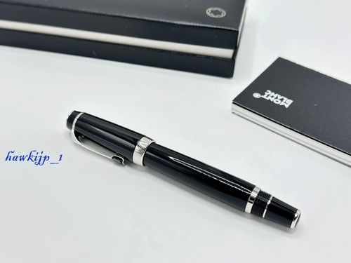 New Montblanc Boheme Noir Platinum Line Rollerball Fineliner Resin Black ID 5098