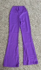 Balera Dance Girls Fitted Flare Leg Pants Purple Size LC