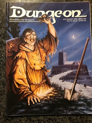 ✰SHIPS FREE/US✰ AD&D/D&D ✰ DUNGEON Magazine # 54 ✰ MACBETH/SideTreks/Monastery - Picture 1 of 5