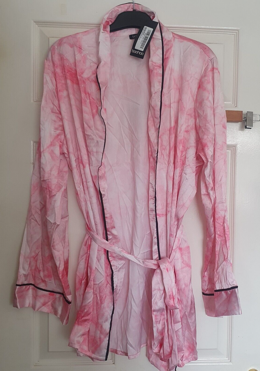 Long Robe Boohoo Pink Robe Boohoo Silk Satin Lounge Slip Dress