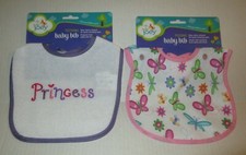 Baby Bibs 0 Mo Teething Feeding Bib Flower Butterflies Dragonflies Princess