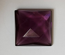 Square Faceted Jewels- German Made- Trans Amethyst- Multiple Sizes Stained Glas