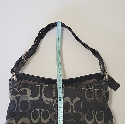 Coach Hobo-Schultertasche Chelsea Optic Signature C's schwarz/grau Jacquard - Bild 4 von 13