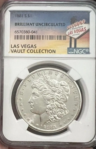 1881-S Morgan Dollar NGC Brilliant Uncirculated Las Vegas Vault Collection