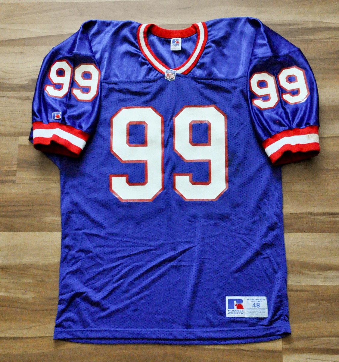 99 New York Giants Russell Jersey Authentic No Name Blue NFL 99 New York Giants Russell Jersey Authentic No Name Blue NFL