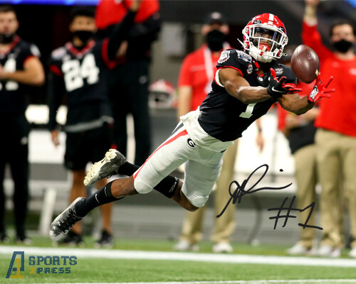 George Pickens Georgia Bulldogs Epic Catch Signed Photo Autograph Print - Picture 1 of 2