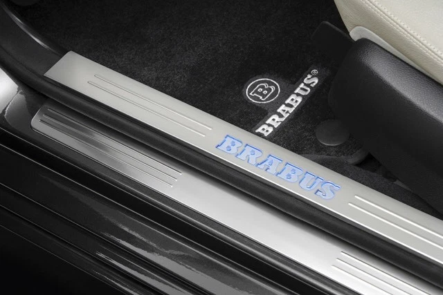 Brabus Logo Floor Carpet Mat Set Black Brand for S-Class 222-871-01N Set Of 4pc - Image 2 of 4