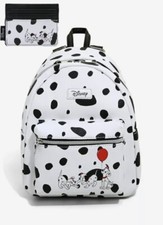 Loungefly Disney 101 Dalmatians Spotted Mini Backpack Black White And Cardholder