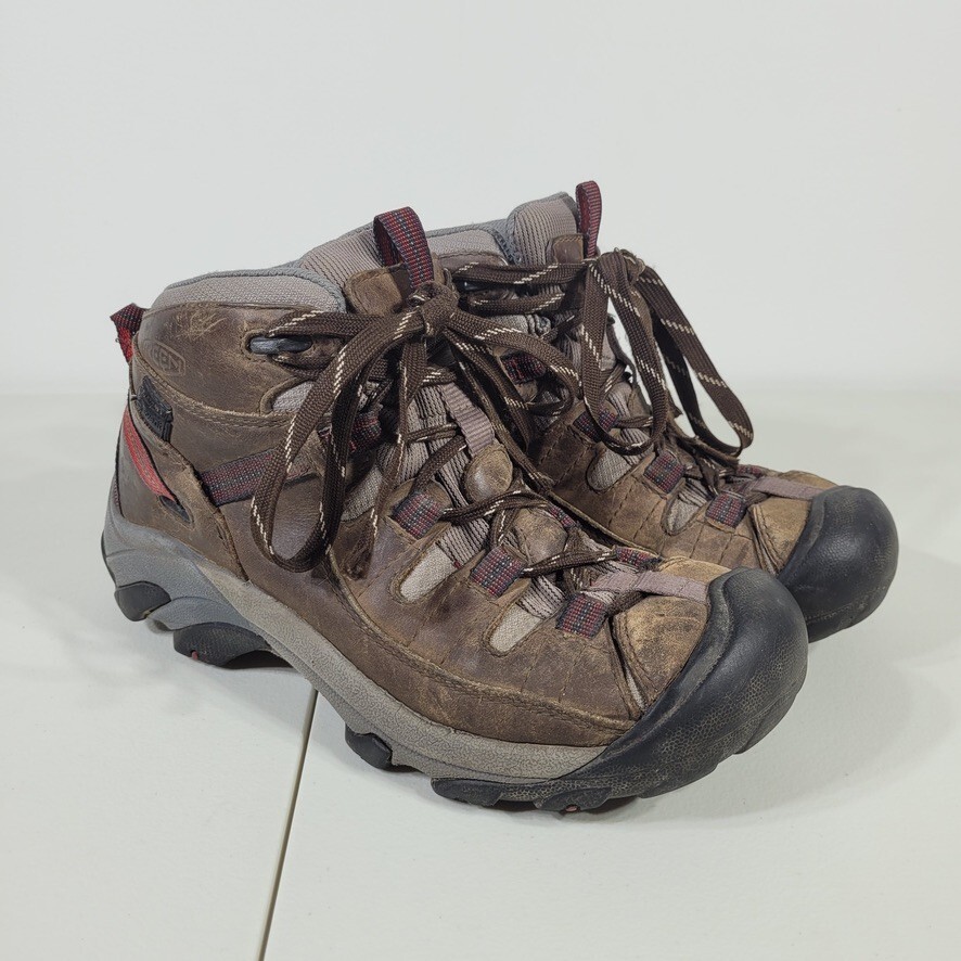 Keen Boots scarpe da trekking donna 7 impermeabili evento pelle marrone metà