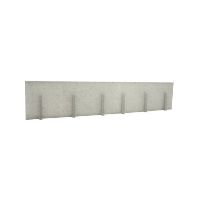 Mauer Backstein mit Stützen, Marmor Optik, unlackiert, Spur N, 323mm lang