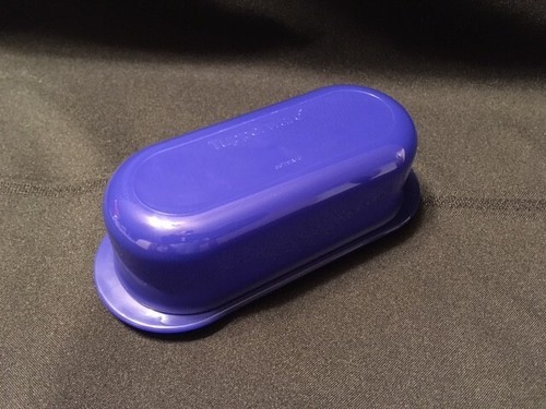 NEW Tupperware Impressions Butter Dish - 1 stick - NAVY BLUE - FREE SHIPPING!