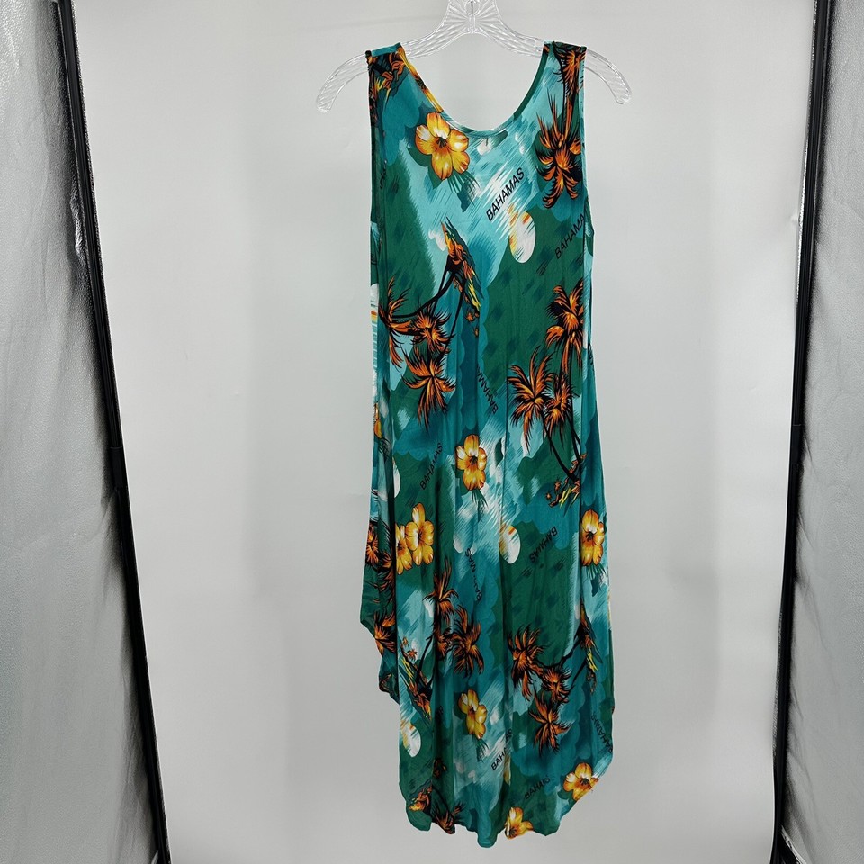 Shoreline Bahamas Size OS Boho Beach Semi Sheer Gauze Sleeveless Dress