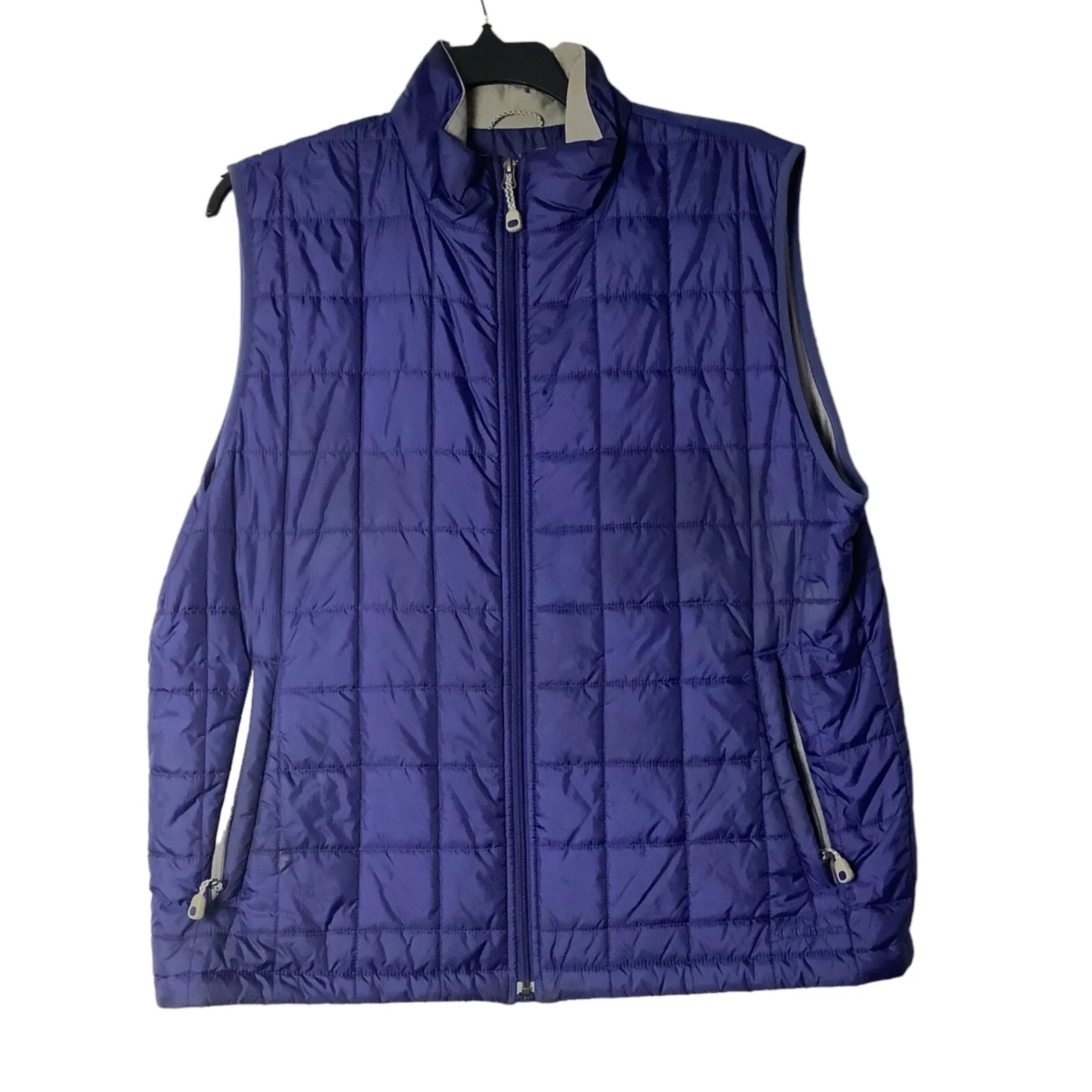 L.L. Bean Quilted Puffer Vest Jacket Men Large Regular Insulated Blue Pockets