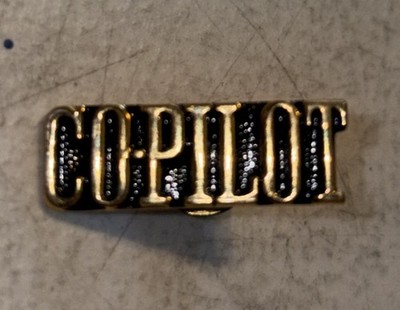 Co-Pilot Script Hat or Lapel Pin