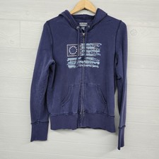 Vintage Polo Jeans Co Ralph Lauren Blue Full Zip Hoodie Womens Size XL