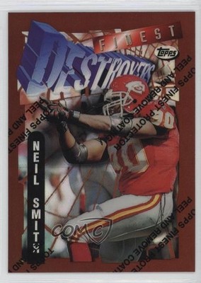 1996 Topps Finest Refractor Neil Smith #129 6e0