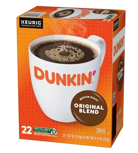 Dunkin Original Blend Coffee, Medium Roast, Keuric K-Cup Pods, 22 Count NIB - Picture 6 of 6