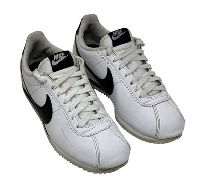 Nike Classic Cortez Low Top Lifestyle Shoe-Women's 7.5-807471-101-White/Black