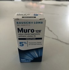Bausch Lomb Muro 128 5 Solution Temporary Relief of Corneal Edema SEALED 7/25