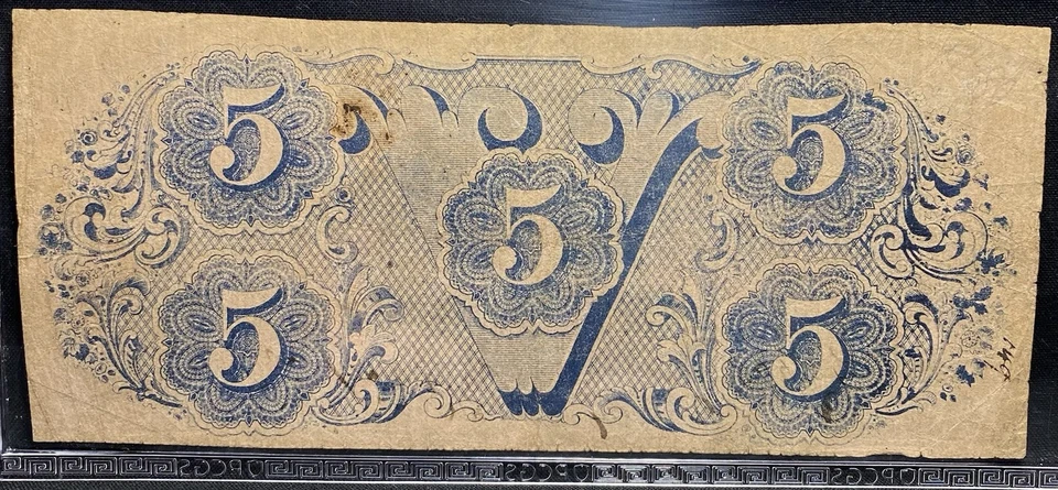 T-26 $10 1861 Confederate States Civil War Obsolete Banknote Currency, PCGS VF25 - Image 4 of 4