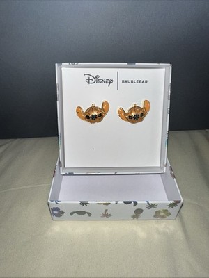 Neu Disney X Baublebar Halloween Stich Kopf Kürbis Ohrstecker Glitzer