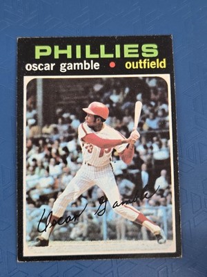 1971 Topps #23 Oscar Gamble Philadelphia Phillies BASEBALL Card 9L