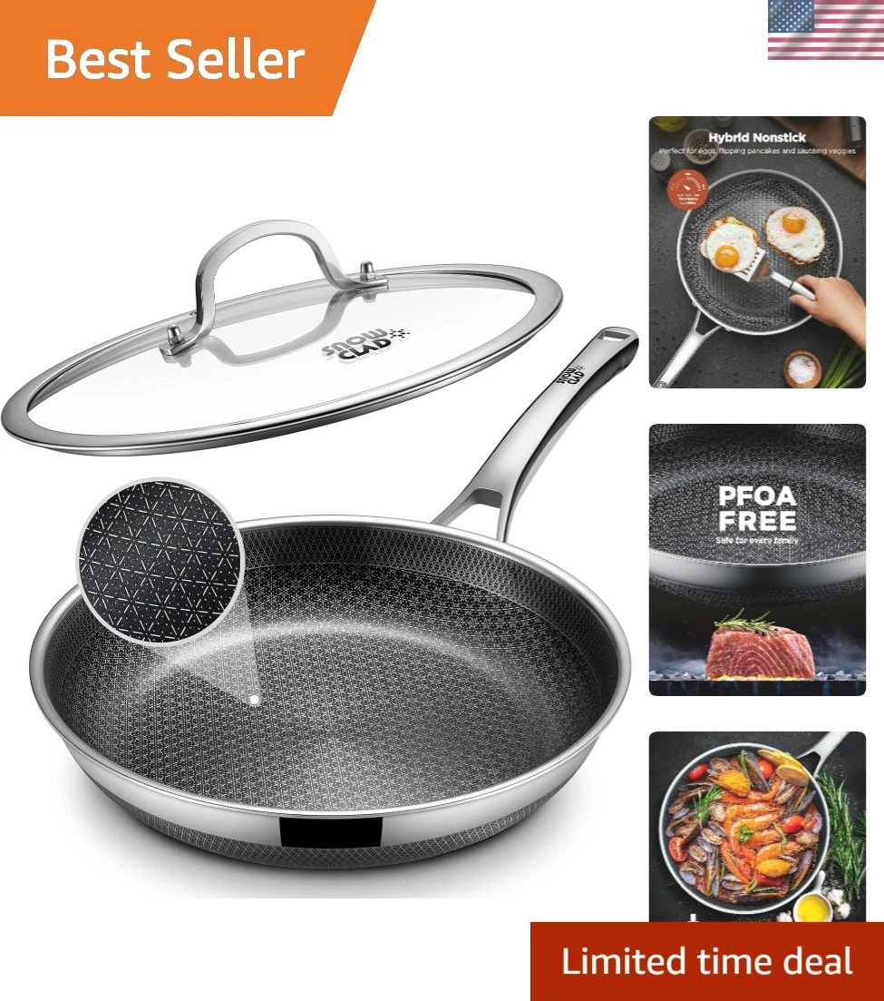 Non Stick Frying Pan 12 Inch with Lid Stainless Steel Nonstick Skillet Oven Safe
Opens in a new wind