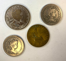 Brazil 4 Coin Lot 1918 200 Reis, 1921 200 Reis, 1901 400 Reis, and 1924 1000Reis