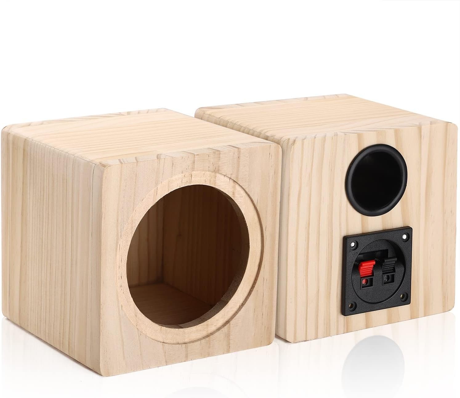 Facmogu 5in Wooden Speaker Enclosure, Speaker Empty Enclosure for Premium Speake