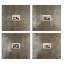 21.13 inch Framed Art Set of 4 - 23.13 inches wide by 0.5 inches deep - Decor