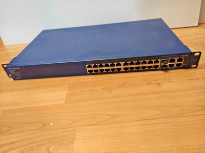 NETGEAR PROSAFE FS728TP SMART MANAGED SWITCH 24+4 PORT FAST ETHERNET PoE BLACK