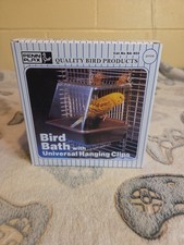 Brand New Penn Plax Clip-On Bird Bath   Comes With Universal Hanging Clips 