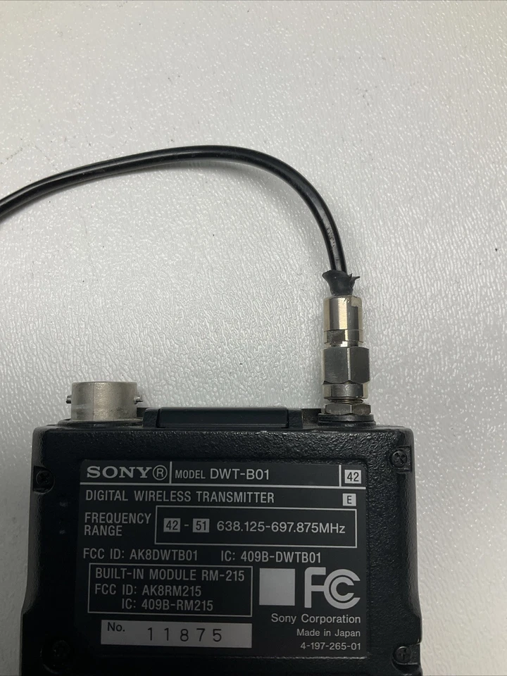 Sony DWT-B01 Wireless Transmitter FR 42-51 (NOT LEGAL FOR US, EXPORT ONLY) - Image 2 of 3