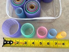 Vintage Conair Self-Grip Hair Rollers Multi Size Curlers with Bag
