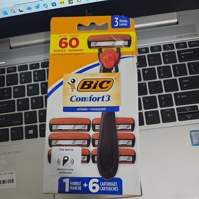 BIC Hybrid3 Comfort Men's Disposable Razor - 1 Handle 6 Cartridges