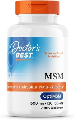 Doctors Best MSM 1500 mg Nutritional Supplement 120 Count Joint Support