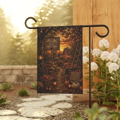 Apple Orchard Garden Flag Autumn Porch Decor Cottagecore Fall Outdoor Flag