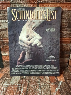 Schindler's List Piano Solos 1994 Songbook Steven Spielberg Movie Sheet Music