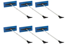 Snow Joe SJBLZD 18" Telescoping Snow Broom & Ice Scraper, Blue 6-pack, FREE SHIP