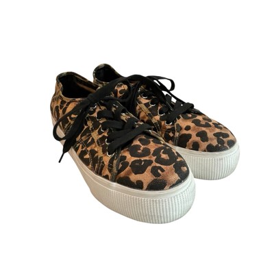 Steve Madden EMMI Leopard Cheetah Print Platform Women's Sneakers Size 9