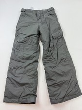 Columbia Ski Pants Kids 8 Gray Insulated Snow Salopettes Winter Warm Outdoor