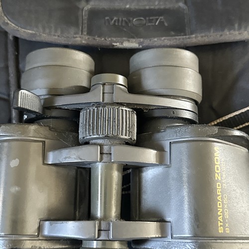 BINOCULARS MINOLTA ZOOM STANDARD EZ 8X- 20X50 BINOCULAR. WITH CASE B19 - Foto 4 di 9
