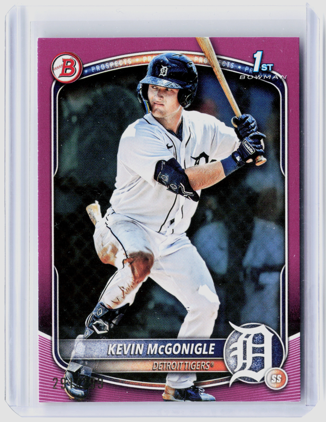 2025 Bowman Baseball Kevin McGonigle 1st Bowman Fuchsia 291/299