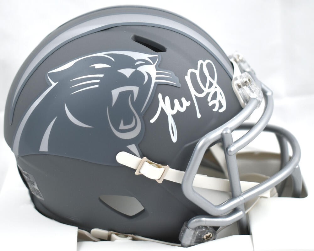 Luke Kuechly Autographed Signed Carolina Panthers Slate Speed Mini Helmet - Beckett W Holo 