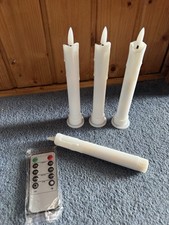 Premier Decorations Taper Candle with LED Technology - White Realistic Wax 