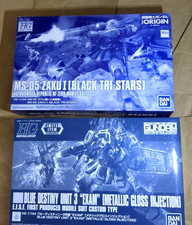 GUNDAM Zaku I Black Tri-Stars Blue Destiny 3 Metallic HG 1:144 SET Model Kit