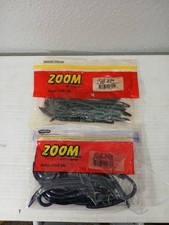 Zoom Lot of 2 Trick Worm Assorted Colors Soft Plastic Straight Tail Finesse