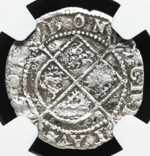 ENGLAND Queen Elizabeth I 1558-1603 AD, TwoPence 2P Silver 1582-84, S-2579 NGC