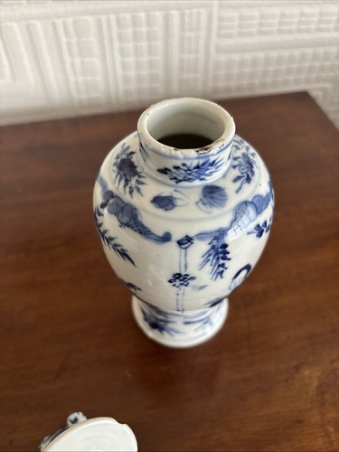 Bellissimo antico vaso con coperchio in porcellana cinese - Foto 14 di 24